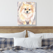 Toile Peinture en aquarelle de Poméranie Canvas Pom Impr (Insitu(Chambre))