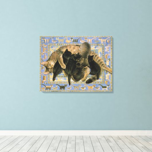 TOILE PEINTURE EN CHAT CUTE (Insitu (Plancher de Bois))