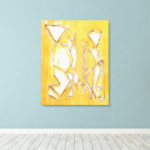 Toile Peinture en couple d'art Abstrait jaune par MC Bel (Insitu (Plancher de Bois))