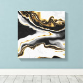Toile Peinture en marbre doré moderne esthétique (Insitu (Plancher de Bois))