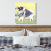 Toile Peinture en teint de Keeshond - jolie art original (Insitu(Chambre))