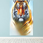 Toile Peinture faciale de tigre - Artwork de faune frapp (Insitu (Plancher de Bois))