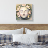 Toile Peinture faciale féminine aquarelle (Insitu(Chambre))