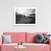 Toile Peinture fictive en noir et blanc (Insitu(Salon))