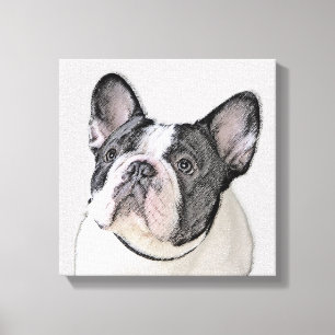 Toile Peinture française de Bulldog (Pied de broche) - A