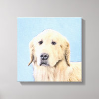 Peinture Golden Retriever - Joli art original chie
