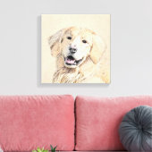 Toile Peinture Golden Retriever - Joli art original chie (Insitu(Salon))