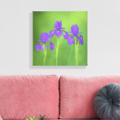 Toile Peinture Iris Violet - Art Fleur Originale (Insitu(Salon))