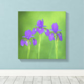 Toile Peinture Iris Violet - Art Fleur Originale (Insitu (Plancher de Bois))