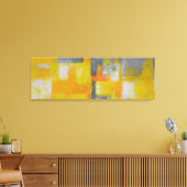 Toile peinture jaune gris blanc abstrait (Insitu(Salon))