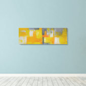 Toile peinture jaune gris blanc abstrait (Insitu (Plancher de Bois))