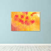 Toile peinture jaune orange Abstrait (Insitu (Plancher de Bois))