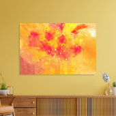 Toile peinture jaune orange Abstrait (Insitu(Salon))