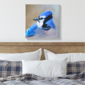 Toile Peinture Jay Bleu - Art Oiseau Original (Insitu(Chambre))