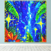 Toile Peinture Jungle Stars. Commandez dès maintenant  (Insitu (Plancher de Bois))