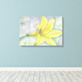 Toile Peinture Lily jaune en acrylique (Insitu (Plancher de Bois))