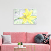 Toile Peinture Lily jaune en acrylique (Insitu(Salon))