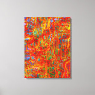 Toile Peinture liquide colorée psychédélique abstraite