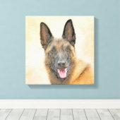 Toile Peinture Malinoise belge - Cute Original Chien Art (Insitu (Plancher de Bois))