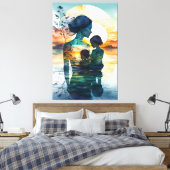 toile peinture mère et ses deux fils.p (Insitu(Chambre))