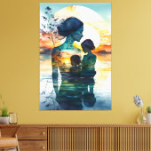 toile peinture mère et ses deux fils.p (Insitu(Salon))