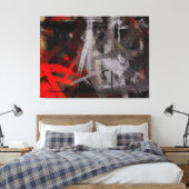 Toile Peinture moderne Arrière - plan Abstrait #2 (Insitu(Chambre))