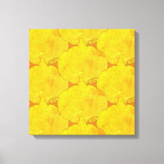 Toile Peinture Motif citrouille aquarelle (Recto)