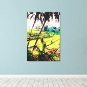 Toile Peinture murale de Bali - terrasses de riz balinai (Insitu (Plancher de Bois))