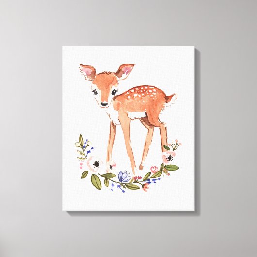 Toile Peinture murale de petit cerf (Recto)