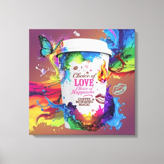 Toile Peinture murale de rendu 3D : Conception dynamique (Recto)