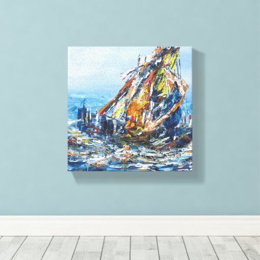 Toile Peinture murale du navire (Insitu (Plancher de Bois))