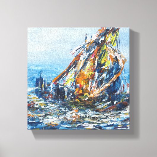Toile Peinture murale du navire (Recto)