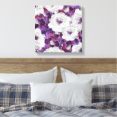 Toile Peinture murale en aquarelle gris violet (Insitu(Chambre))