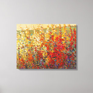 Toile Peinture murale lumineuse de jardin des fleurs