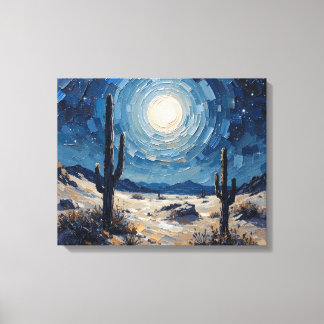 Toile Peinture murale Moonlit Desert Premium Emballé