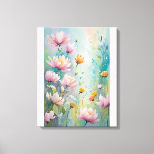 Toile Peinture murale Pastel Flower (Recto)