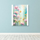Toile Peinture murale Pastel Flower (Insitu (Plancher de Bois))