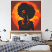 Toile Peinture murale pour femme noire (Insitu(Chambre))