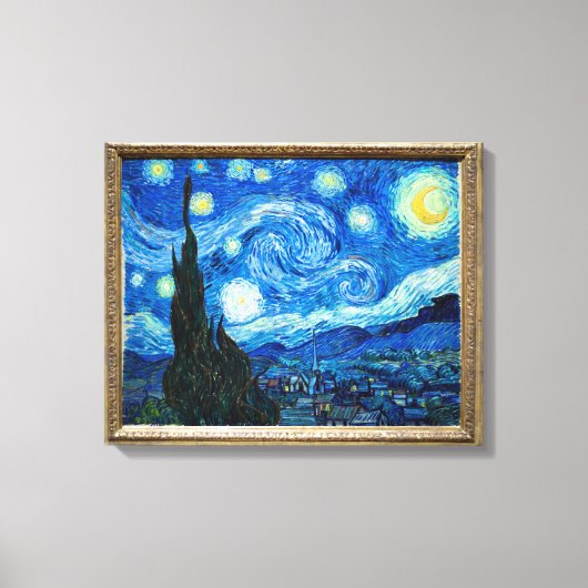 Toile Peinture Nocturne Starry Par Le Peintre Vincent Va (Recto)