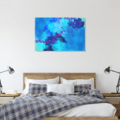Toile Peinture numérique abstraite bleue (Insitu(Chambre))