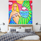 Toile Peinture numérique Abstraite de la sirène de solei (Insitu(Chambre))