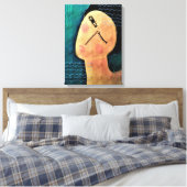 Toile Peinture numérique Abstraite de nuit d'une femme (Insitu(Chambre))