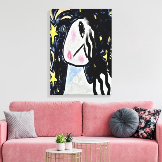 Toile Peinture numérique Abstraite étoile (Insitu(Salon))