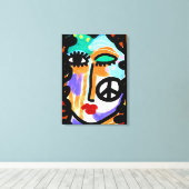 Toile Peinture numérique Abstraite pour la paix (Insitu (Plancher de Bois))