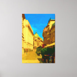 Toile Peinture numérique de la ville de Bucarest
