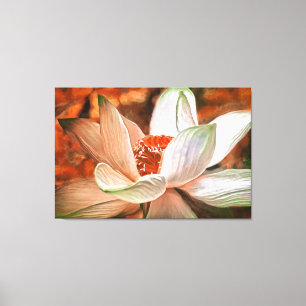 Toile Peinture numérique fleur de lotus