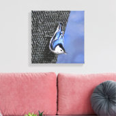 Toile Peinture Nuthatch à poitrine blanche Art original (Insitu(Salon))