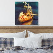 Toile Peinture occidentale de N C Wyeth «The Moose Call» (Insitu(Chambre))