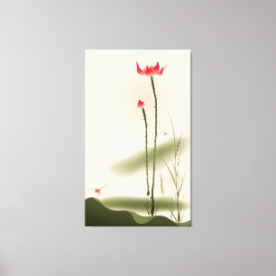 Toile Peinture orientale de style, Lotus grand