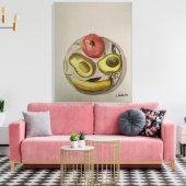 Toile Peinture originale aquarelle "Love My Fruit" (Insitu(Salon))
